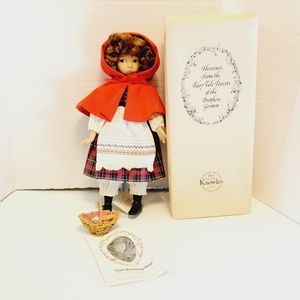 Vintage Knowles 1988 Little Red Riding Hood 14" Porcelain Doll D. Effner L. Ed